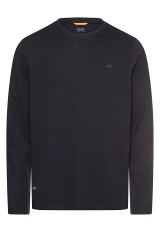 camel active - Langarmshirt mit Rundhalsausschnitt blau - Gr. - XL