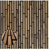 wodewa GmbH Wandpaneel - Akustikpaneel Akzent -, BxL: 16x120 cm, 0,19 qm, (Stück, 0,19 m) 3D-Optik, Schallreduzierung