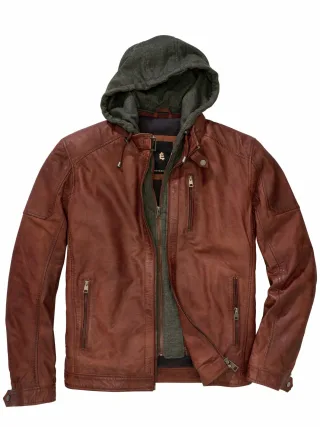 Mey & Edlich Herren Hausboot-Lederjacke Braun 100 % Lammleder