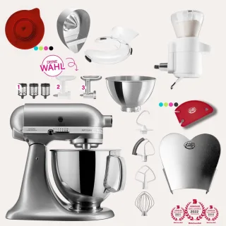 KitchenAid Artisan 4,8 Liter KSM175 Spar-Set mit Sieb mit digitaler...