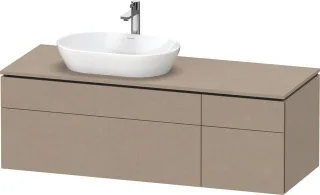 Duravit L-Cube Konsolenwaschtischunterbau wandhängend Leinen Matt 1420x550x482 mm - LC4877075750000 LC4877075750000