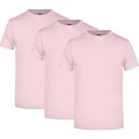 James & Nicholson T-Shirt 3er Pack Komfort-T-Shirt aus strapazierfähigem Single Jersey JN002 (Spar-Set, 3er-Pack) Hochwertiges T-Shirt in sehr großer Farbauswahl