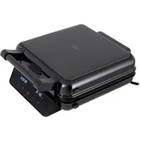 ADLER EUROPE 4-in-1-Sandwichmaker AD 3096 Sandwichtoaster, Waffeleisen und Kontaktgrill, 2200 W, Temperaturregelung, Antihaftbeschichtung, Schwarz/Silber