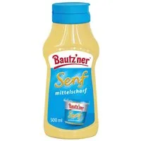 Bautz'ner Saucen, Bautzner Senf mittelscharf cremig wuerzig ideal fuer die Kueche 500ml