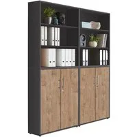 BMG Möbel Aktenschrank Office Edition 11 (Schrankwand Set, 4tlg) abschließbar, matt oder Hochglanz lackiert