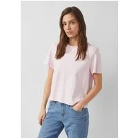 s.Oliver Kurzarmshirt T-Shirt Verkürztes T-Shirt aus Interlockjersey