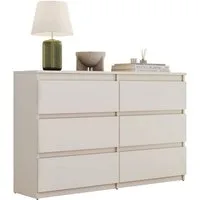 Lookway Kommode HANA M6– elegante Kommode mit geräumigen Schubladen, Breite: 120 cm und 140 cm