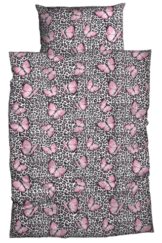 CASATEX Bettwäsche "Menga" 2 Stk. Schmetterlinge mit Leopardenprint