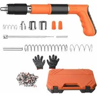 ibettertec Druckluft-Nagler manuelle Nagelpistole mit 4 einstellbaren Stufen mit 50 Nägeln, Leistung einstellbar, Geeignet für alle Arten von Stahlblechen., tragbare Nagelpistole, Handgehaltene Mini-Nagelpistole für Betonwände