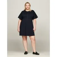Tommy Hilfiger Curve Blusenkleid CRV GLOBAL STP STITCH F&F DRS SS Große Größen