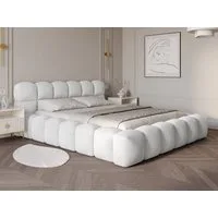 wonello Polsterbett Mira (das Original), Bett mit Bettkasten und Lattenrost – eleganter Boucle-Stoff