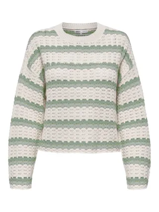 ONLY - ONLASA LS O-NECK KNT NOOS Birch - Gr. - L