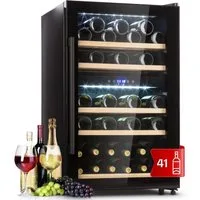 Klarstein Weinkühlschrank Barossa 40 Duo Weinkühl 2 Zonen 41 Fl 128L 5-18°C Touch LED 40 dB, für 41 Standardflaschen á 0,75l,2 Zonen Wein Flaschenkühlschrank Weintemperierschrank Weinschrank
