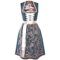 Alpenmärchen Dirndl Dirndl Zoe in blau und rosa - ALM914