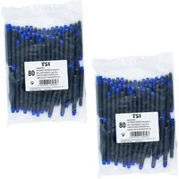 TSI Tintenpatronen Universal 160er (2x 80er), königsblau für Füller (Lamy, Tintenpatrone
