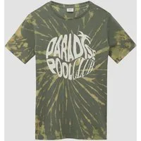 s.Oliver Kurzarmshirt T-Shirt T-Shirt mit Batikmuster und Frontprint