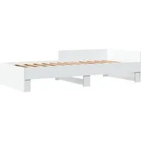 vidaXL Bett Bettgestell Weiß 90x190 cm Holzwerkstoff