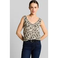 TOM TAILOR Trägertop T-Shirt (im Einserpack) Top mit Leinenanteil