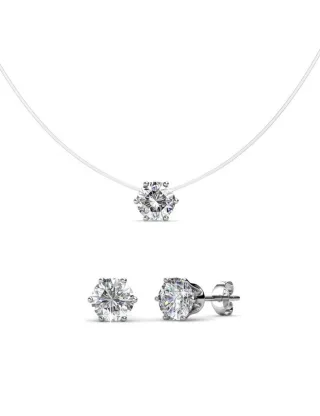 Meerjungfrau-Set - Silber und Kristall