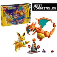 LEGO® SMART Play: Ultimativer Showdown zwischen Glurak und Blitza (72167) Konstruktionsspielsteine, (751 St), LEGO Pokémon, inklusive SMART Brick, mit Licht- und Soundeffekten