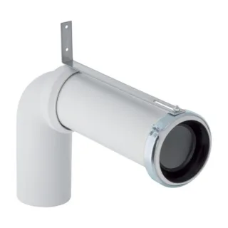 Geberit Anschlussbogen 152647001 Ø 110 mm, 90Grad, mit Verlängerung, PP