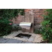Ubbink Wasserfall Nevada 30 cm - mit LED-Beleuchtung, Edelstahl, mit LED-Leiste