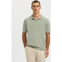 Selected Poloshirt SLHMATTIS SS KNIT SUN OPEN POLO NOOS