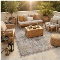 Pergamon Outdoorteppich Indoor Outdoor Teppich Lagos Vintage, Rechteckig, Höhe: 4 mm
