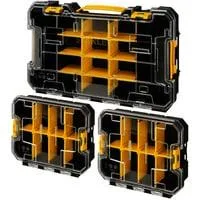 Organiser Set PRO-STACK Organiser Set, Werkzeugkiste schwarz/transparent, 3-teilig