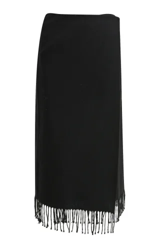 Smith&Soul - Fringes Skirt black - Gr. - XS