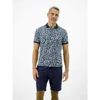 LERROS Poloshirt Poloshirt mit floralem All-over-Print, 2-Tone-Optik