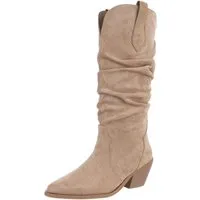 Ital-Design Damen Westernstiefel mit Blockabsatz und hohem Schaft Westernstiefel (92002454) Blockabsatz Stiefel in Hellbraun