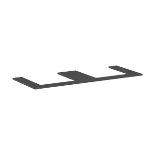 hansgrohe Xilesa E Konsole 54274760 1375x550mm, 2 Ausschnitte, schiefergrau matt