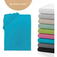 TOM TAILOR HOME Spannbettlaken Tom Tailor Jersey, Jersey, Gummizug: rundum, (1 Stück), ab Größe 90x200 cm, Laken in hochwertiger Jersey Qualität