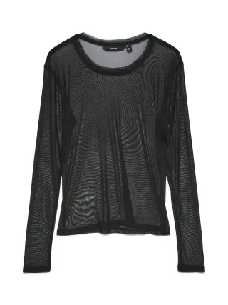VERO MODA - VMLOVA LS MESH TOP JRS NOOS Black - Gr. - S