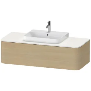 Duravit Happy D.2 Plus Konsolenwaschtischunterbau wandhängend Mediterrane Eiche Matt 1300x550x354 mm HP4942M71710010