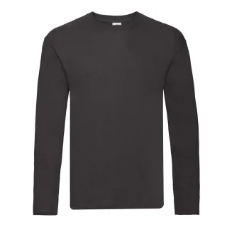 Fruit Of The Loom Herren R Langarm T-Shirt (Schwarz)