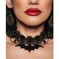 Horror-Shop Vampir-Kostüm Viktorianische Gothic Fledermaus Halskette