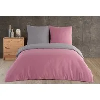 Buymax Bettwäsche Wendebettwäsche, Renforcé, 2 teilig, Premium 100% Baumwolle Bettbezug-Set 135x200 cm mit Reißverschluss