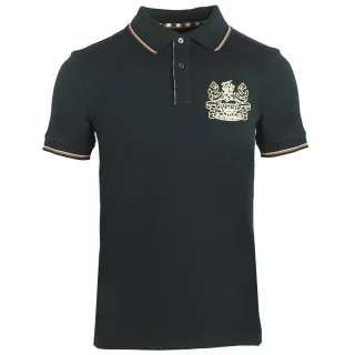 Aquascutum Aldis Crest Schwarzes Poloshirt