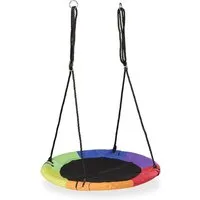 relaxdays Nestschaukel Bunte Nestschaukel Ø 100 cm