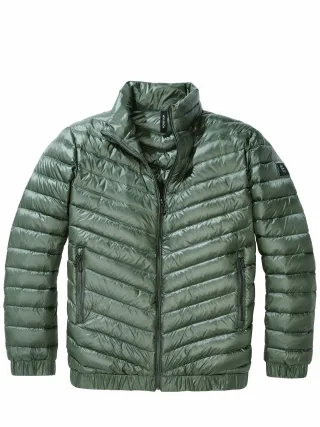 Mey & Edlich Herren Durchblicker-Daunenjacke Blau Obermaterial und Futter: 100 % Polyamid (recycelt)