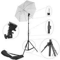 Dynasun Stativ W968S Studio-Stativ-Blitz, (Fotostudio-Set mit Stativ Blitzhalterung Diffusorschirm x Foto Video)