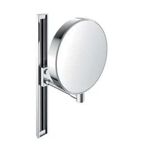 emco Kosmetikspiegel prime Gleitschiene, 3-/7-fach, rund, beidseitig verspiegelt, D: 202 mm, chrom 109500115