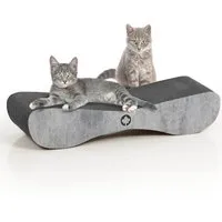 Canadian Cat Company Kratzbrett Satellite 2.0, (schwarz betonoptik, ca. 76 x 24 x 15 cm), Kratzbrett, Katzen Pappe inkl. Katzenminze