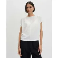 someday Kurzarmshirt Kalotta summer im Materialmix mit weichem Griff Ovale Form mit moderner Biese