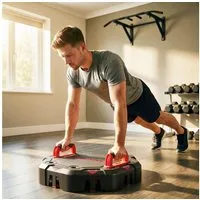 SPORTNOW Liegestützgriffe mit Widerstandsbändern, Rollen, Türanker (Push Up Board, 12-St., Liegestützbrett), für Zuhause Home Gym
