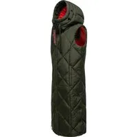 Navahoo Steppweste Schnuckel warme Damen Outdoor-Weste lang mit Kapuze