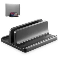 TUWENA Laptop-Ständer Vertikaler Laptop-Ständer - Platzsparender 3-in-1-Ständer Verstellbar, (bis 17.3 Zoll, zum Vertikalen Positionieren von MacBook, Laptops oder iPad bis 17,3)