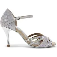 Dancing Queens Sparkle Shine Tanzschuhe Satin - Absatz 8.0 cm thin High-Heel-Sandalette Satin Heels, Salsa Bachata Standardtanz Discofox